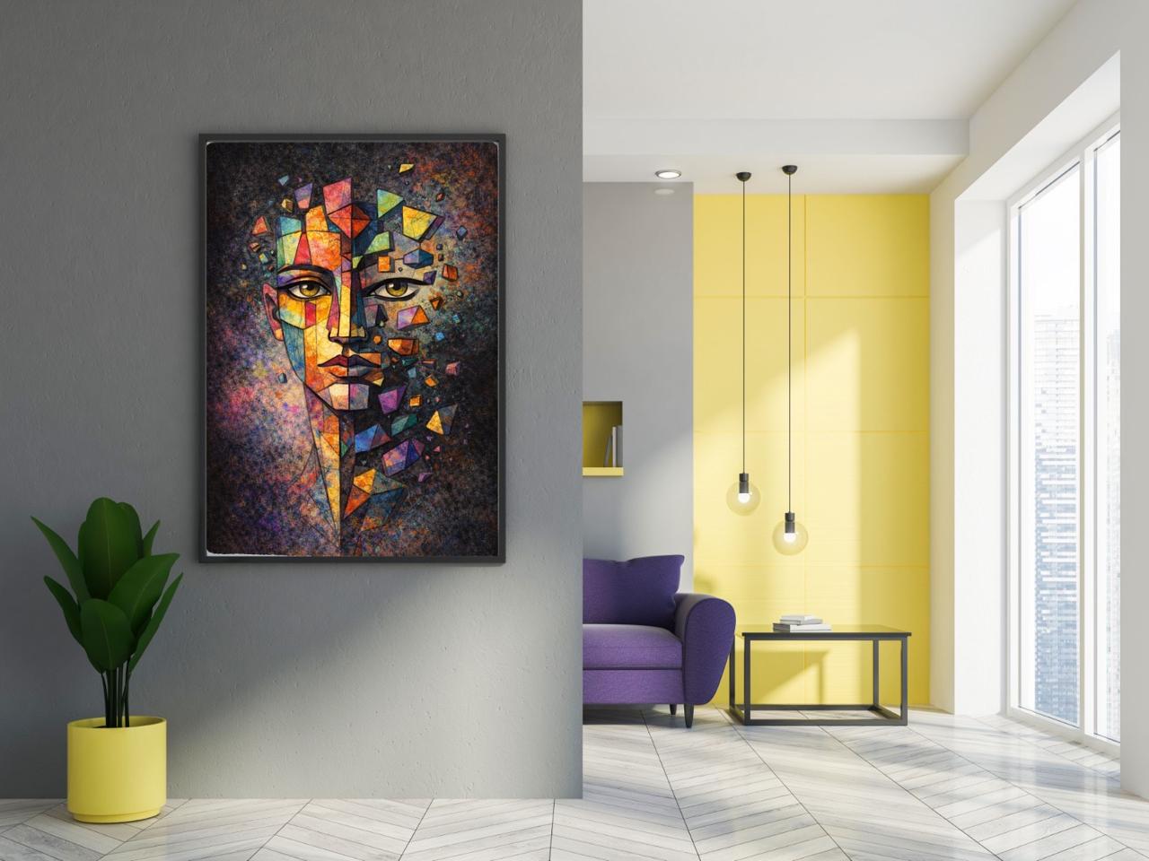 Digital painting - cubist face