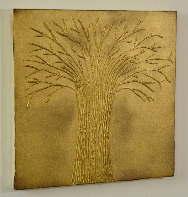 Abstract Tree with Gold Emboss