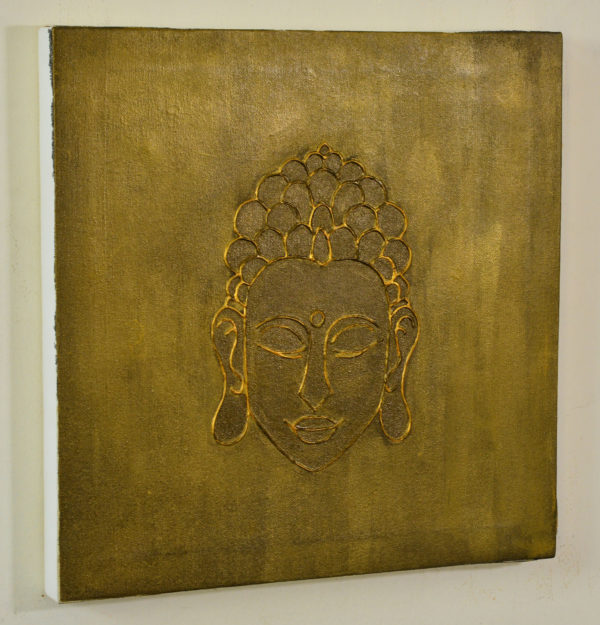 Buddha Handmade on Gold metallic