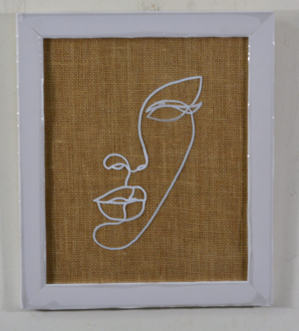 Abstract Lady closeup - Sketch on glass in Fibre Frame